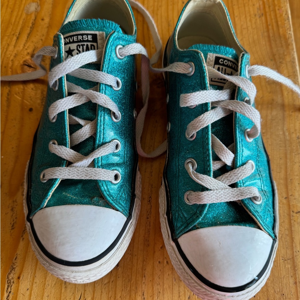Converse Kids Shimmering Teal Sneakers